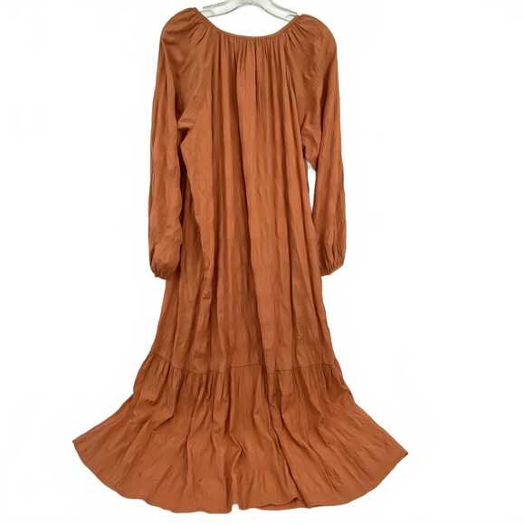 Elizabeth and James Orange Large Sleeve Maxi Dress | Size L - Picture 2 of 6
